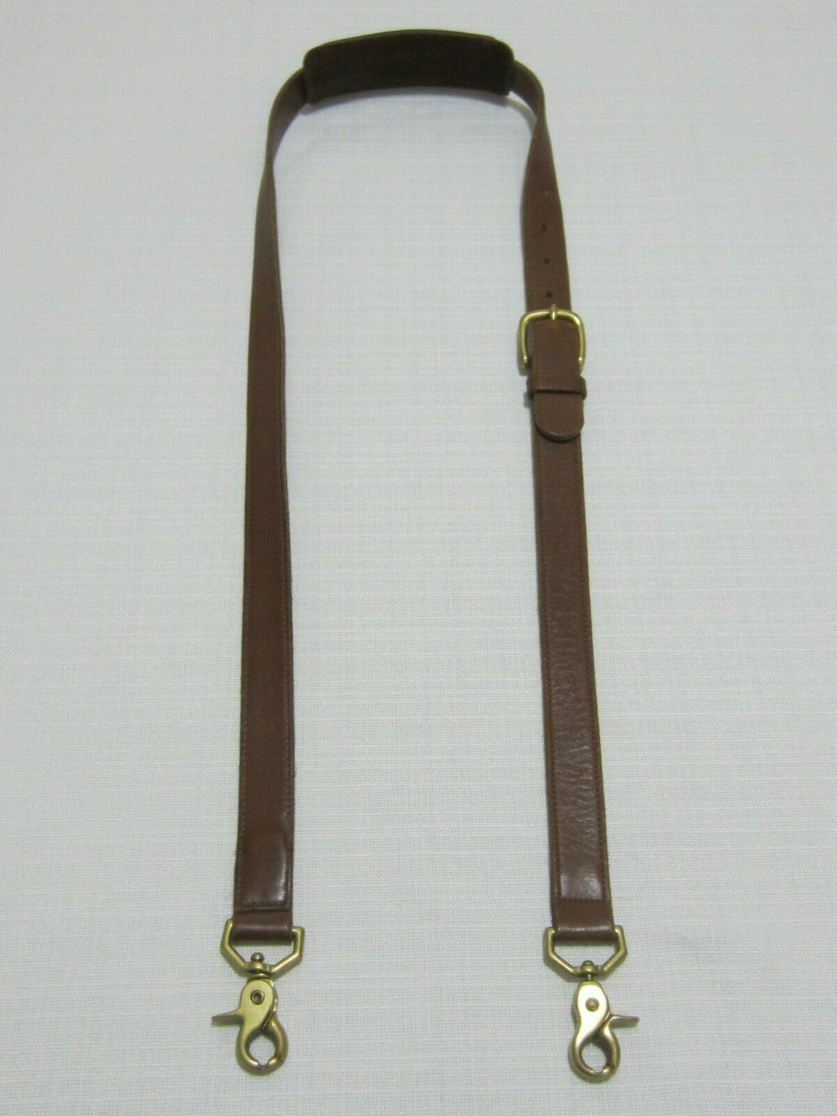 Replacement Leather Shoulder Strap With Pad In Brown Leather  Pre-owned Used